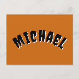 名前不気味はがき（濃いオレンジと黒） シーズンポストカード