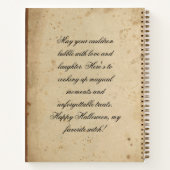 名前不気味ハロウィーン魔女ビール食品レシピ本 ノートブック (裏面)