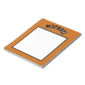 名前不気味メモ帳（濃いオレンジと黒） ノートパッド (回転)