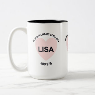 名前人気があるLisa ツートーンマグカップ