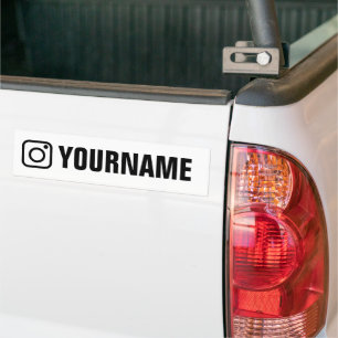 名前付きのカスタムインスタグラムシンボルバンパーステッカー, ロゴカラーもカスタマイズ可能。車, バ バンパーステッカー