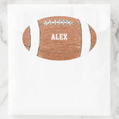 名前付きのサッカーシール 楕円形シール (バッグ)