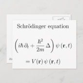 名前付きのシュレーディンガー方程式 ポストカード (正面/裏面)