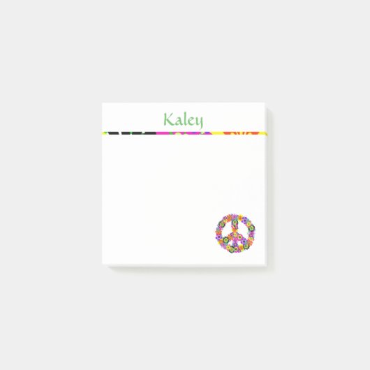 名前付きの平パーソナライズされた和記号 ポストイット (正面)