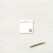 名前付きの平パーソナライズされた和記号 ポストイット (デスク上)