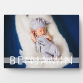 名前付きの美しい赤ちゃんの統計情報 フォトプラーク (正面)