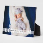 名前付きの美しい赤ちゃんの統計情報 フォトプラーク (側面)