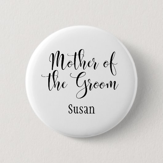 名前付きの黒いタイポグラフィの母(30) 缶バッジ (正面)