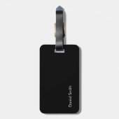 名前付きアメリカ国旗パーソナライズされた2面 ラゲッジタグ (裏面縦)