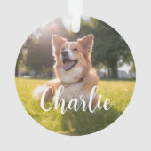 名前付きオリジナルペット写真 オーナメント (裏面)