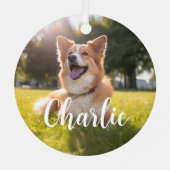 名前付きオリジナルペット写真 メタルオーナメント (裏面)
