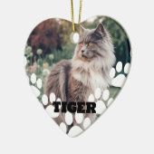 名前付きカスタム猫の写真セラミックオーナメント セラミックオーナメント (左)