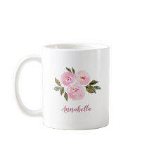 名前付きギフト ピンクの水彩ローズ