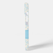 名前付きダマスクライトブルー&クリームの電話ケース Case-Mate iPhoneケース (裏面 / 左)