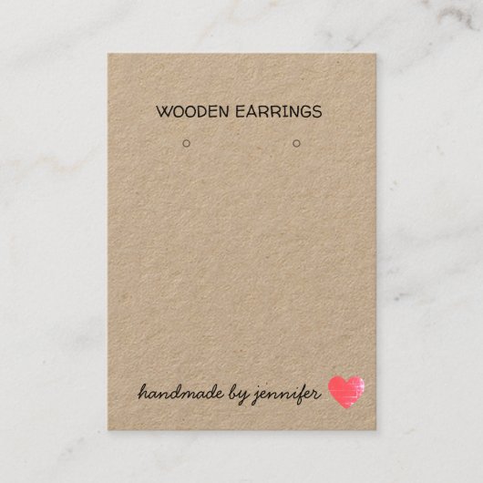 名前付きハートホルダーが大好き 名刺 (正面)