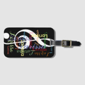 名前付きミュージカルクレフ、 音符記号 ラゲッジタグ (正面横)