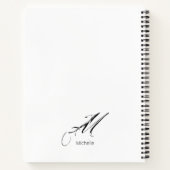 名前付きモノグラムノートブックの強力なスクリプト ノートブック (裏面)