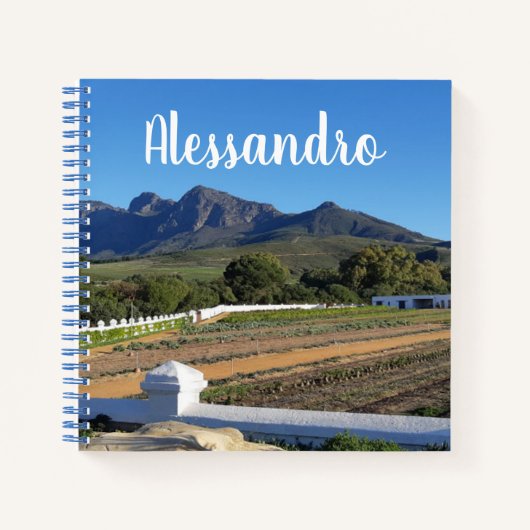 名前付き山岳農園庭園写真ノートブック ノートブック (正面)