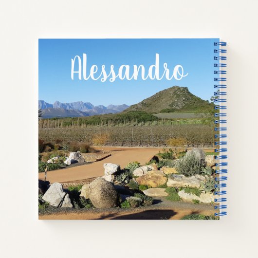 名前付き山岳農園庭園写真ノートブック ノートブック (裏面)