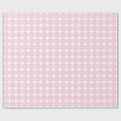 名前付き白に薄いピンクのドットパターン ラッピングペーパー (フラット)