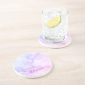 名前付き虹大理石パパーソナライズされたターン コースター (側面)