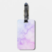 名前付き虹大理石パパーソナライズされたターン ラゲッジタグ (裏面縦)