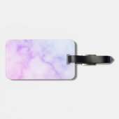 名前付き虹大理石パパーソナライズされたターン ラゲッジタグ (裏面横)
