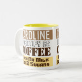 名前付き飲料の説明 ツートーンマグカップ (正面左)