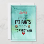 名前付きGet Your Fat Pants Readyおもしろいホリデーカード シーズンカード (正面)
