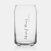 名前付パーソナライズされたきメイド・オブ・オーナー（花嫁付き添い人） ガラス缶 (正面)