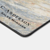 名前伝統的とタイトル付き大理石の外観 デスクマット (コーナー)