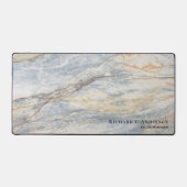 名前伝統的とタイトル付き大理石の外観 デスクマット (正面)