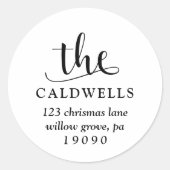 名前伝統的書白差出人住所 ラウンドシール (正面)