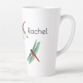 名前入りおしゃれな「You've got this!」トンボのラージサイズ カフェラテマグ (右)