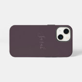 名前入りお手頃ダスティプラム iPhoneケース (裏面横)