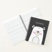 名前入りかわいいクマのファンシーな子供向け ノートブック (内部)