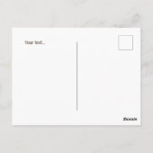 名前入りくまストライプの誕生日 ポストカード (裏面)