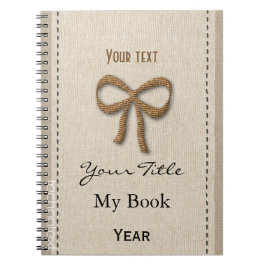 名前入りでかわいいベビーの女の子らしい女の子の金ゴールドの弓 ノートブック