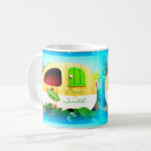 名前入りで小さい家 コーヒーマグカップ (正面左)