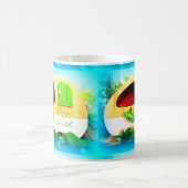 名前入りで小さい家 コーヒーマグカップ (中央)