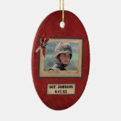 名前入りで落ちたな兵士の軍のオーナメント セラミックオーナメント (右)