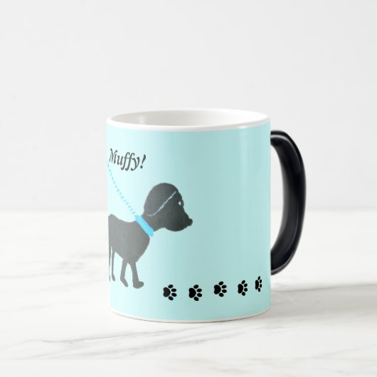 名前入りで黒い実験室のマグ モーフィングマグカップ (正面右)