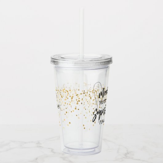 名前入りなお母さんのスーパーヒーローの母の日名前と アクリルタンブラー (右)