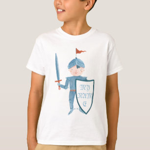 名前入りなかわいい騎士 Tシャツ