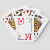 名前入りなクールでスタイリッシュなプレーヤーのイニシャル- トランプ (裏面)