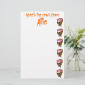 名前入りなクールなスカル 便箋 (スタンド正面)