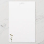 名前入りなデイジーの文房具- 便箋 (正面)