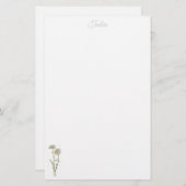 名前入りなデイジーの文房具- 便箋 (正面/裏面)