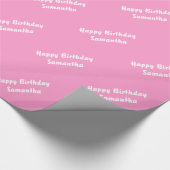 名前入りなハッピーバースデー ラッピングペーパー (角)