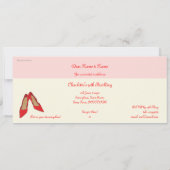 名前入りなパーティーの靴のデザイン- 招待状 (裏面)